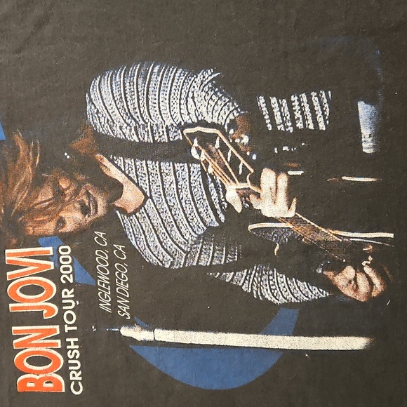 Bon Jovi Crush Tour 2000 Black short sleeve Concert tee XL L.A. San Diego - Picture 4 of 7